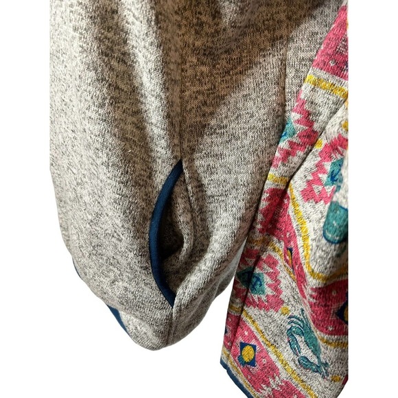 Euc Simply Southern Gray Knit Crab 1/4 Snap Pullover Sweater Women XXL - Picture 7 of 14